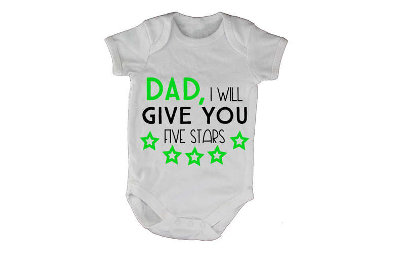 Dad - Five Stars - Baby Grow