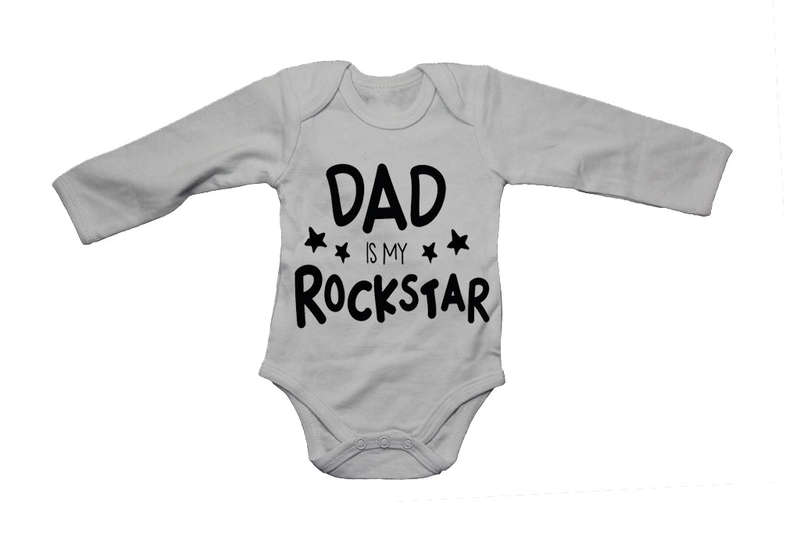 Dad is My Rockstar - Stars - Baby Grow