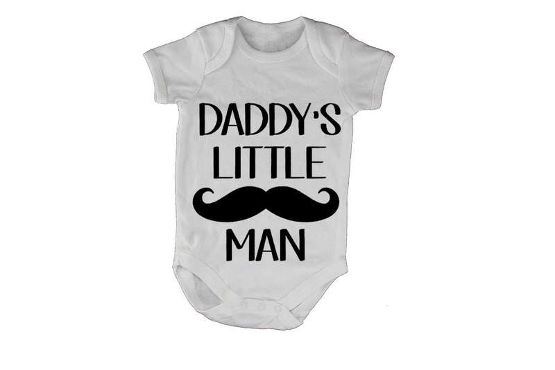 Daddy's Little Man - Mustache - Baby Grow