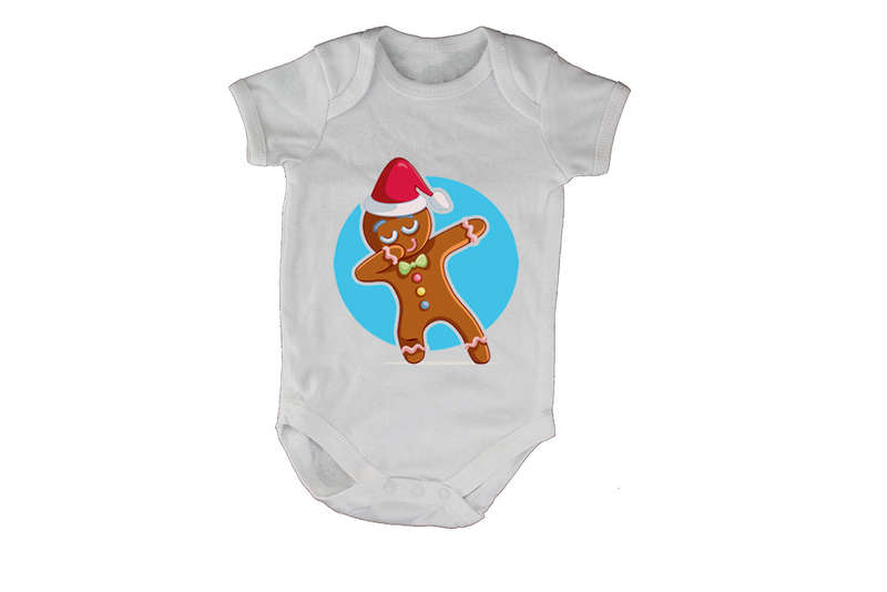 Dancing Christmas Gingerbread Man - Baby Grow