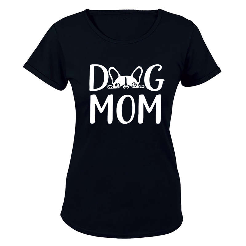 Dog Mom - Peeking Dog - Ladies - T-Shirt