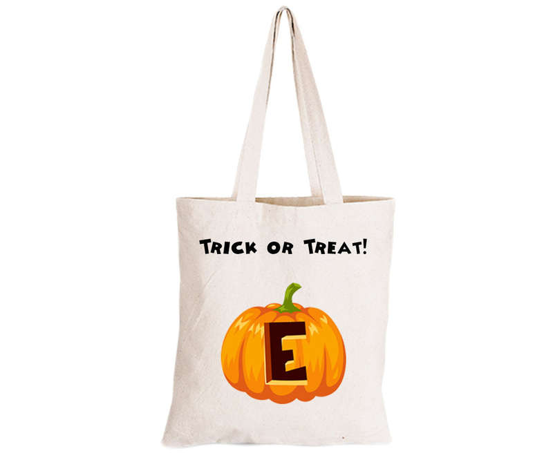E - Halloween Pumpkin - Eco-Cotton Trick or Treat Bag