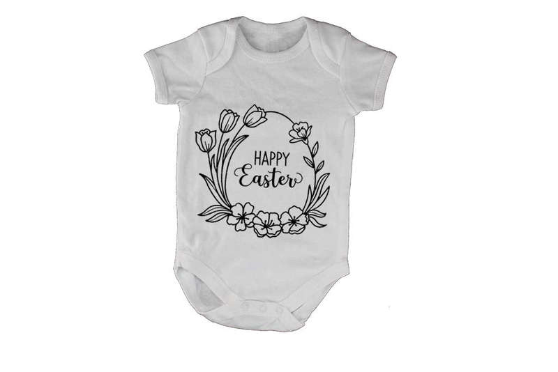 Easter Floral Egg - Baby Grow