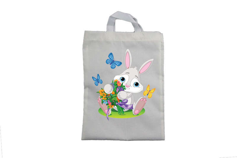 Easter Bunny - Flowers- Easter Bag