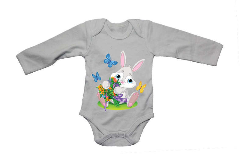Easter Bunny Flowers - Baby Grow