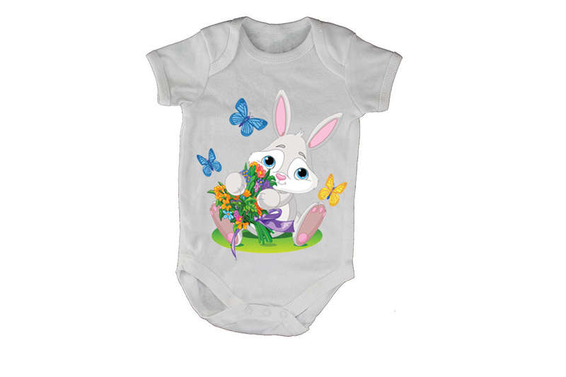 Easter Bunny Flowers - Baby Grow