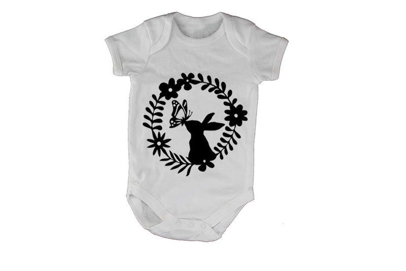 Easter Bunny Wreath - Baby Grow