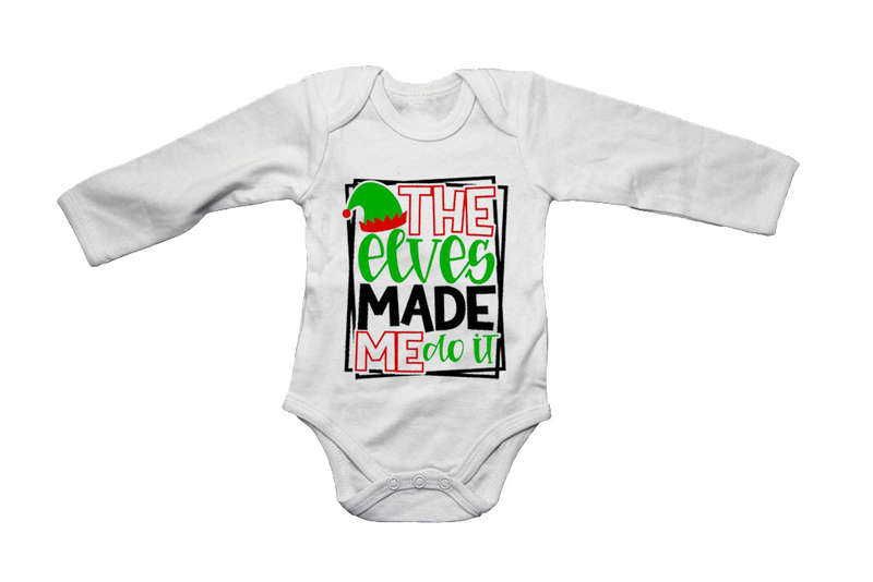 Elves Made Me Do It - Christmas - Baby Grow