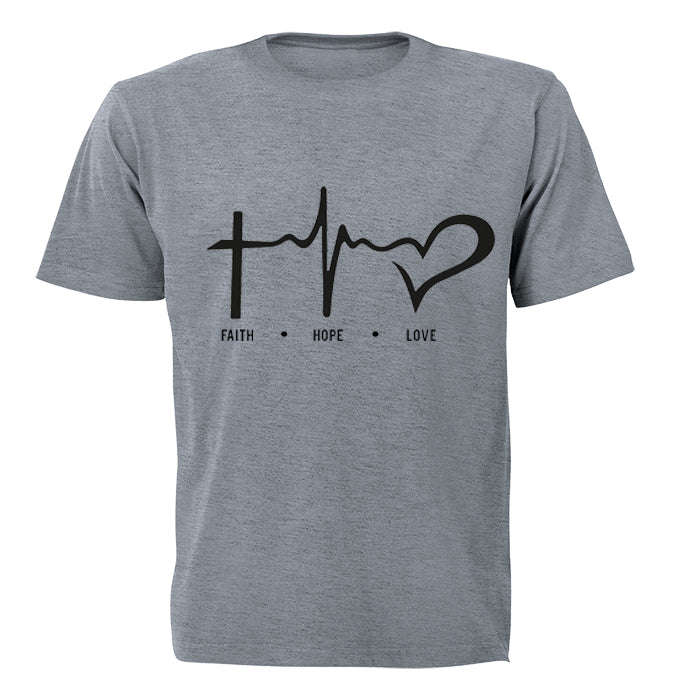 Faith. Hope. Love - Adults - T-Shirt - S / White / Short