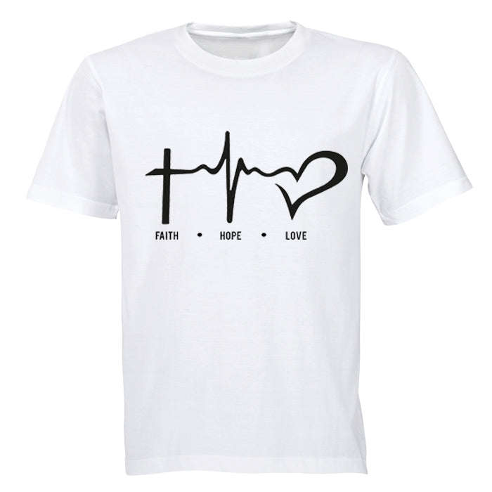 Faith. Hope. Love - Adults - T-Shirt - S / White / Short