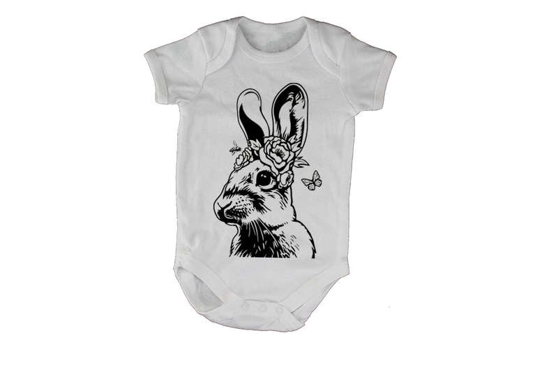 Floral Bunny - Easter - Baby Grow