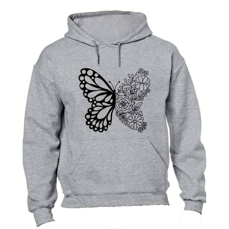 Floral Butterfly - Hoodie