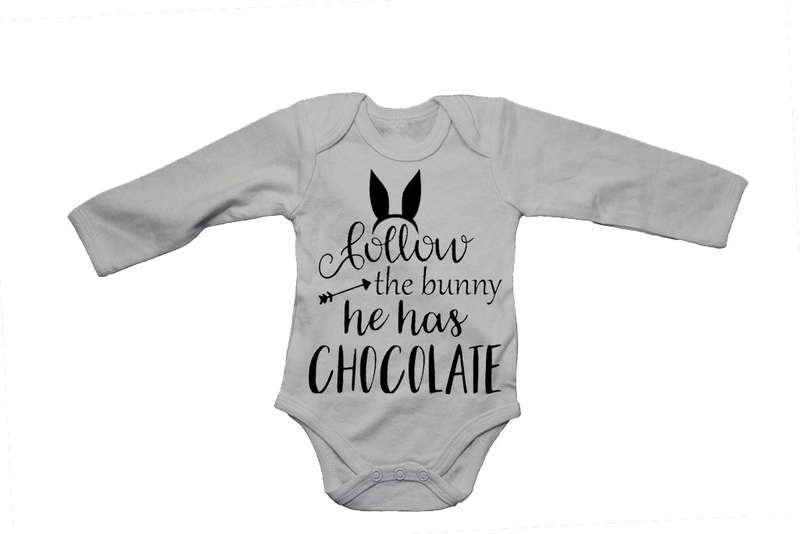 Follow The Bunny - He Has Chocolate! - Baby Grow