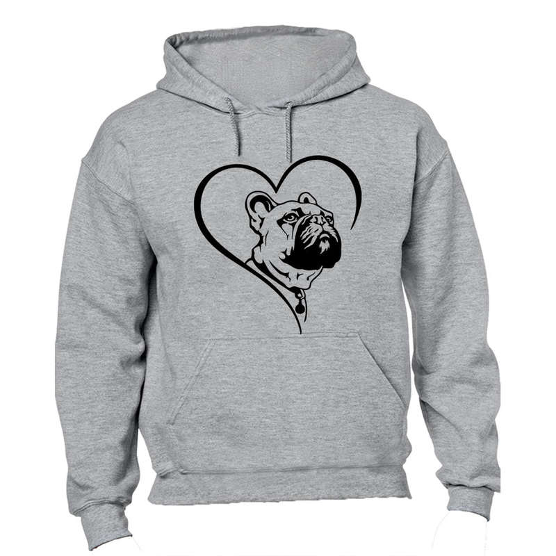 French Bulldog Heart - Hoodie