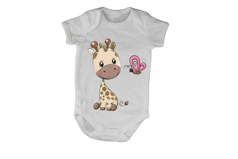 Giraffe & Butterfly - Baby Grow