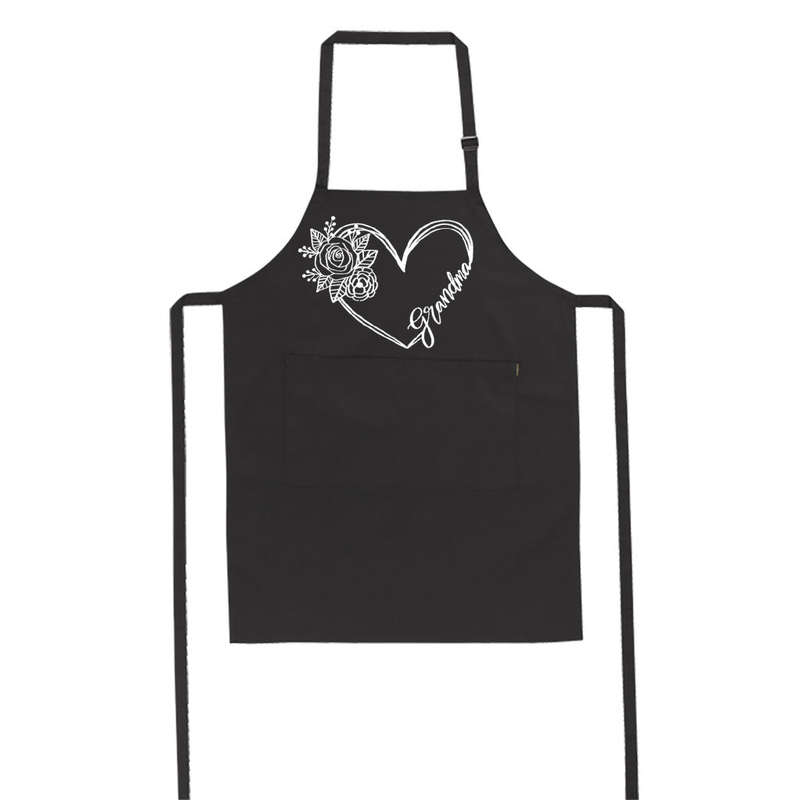 Grandma - Floral Heart - Apron