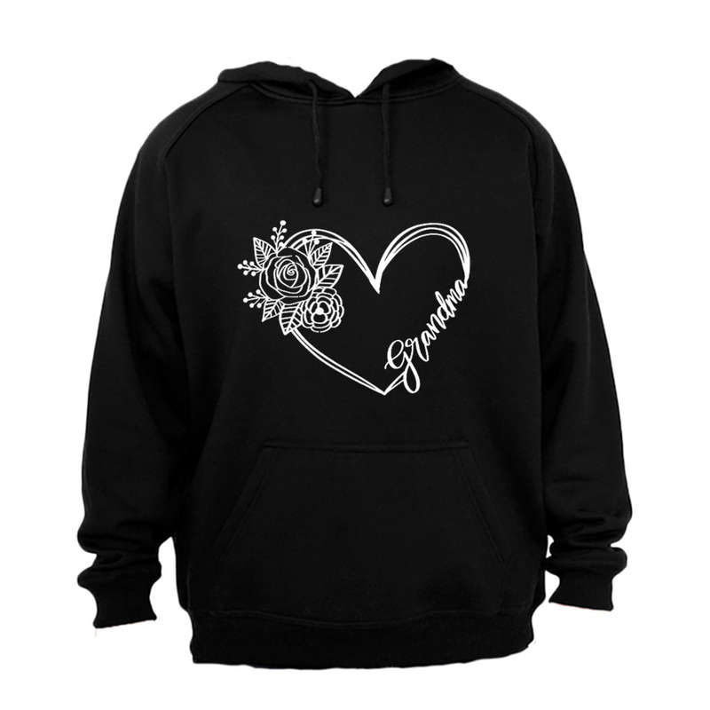 Grandma - Floral Heart - Hoodie