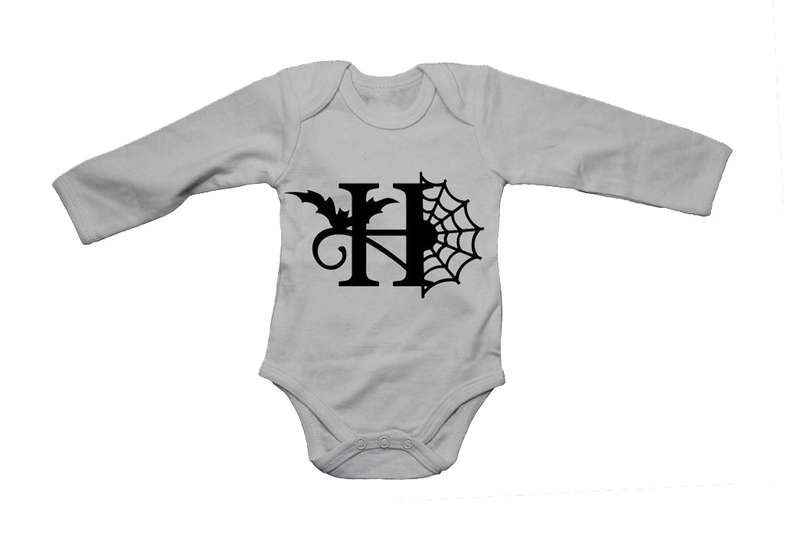 H - Halloween Spiderweb - Baby Grow