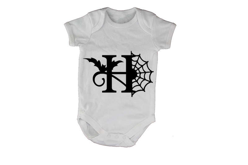H - Halloween Spiderweb - Baby Grow