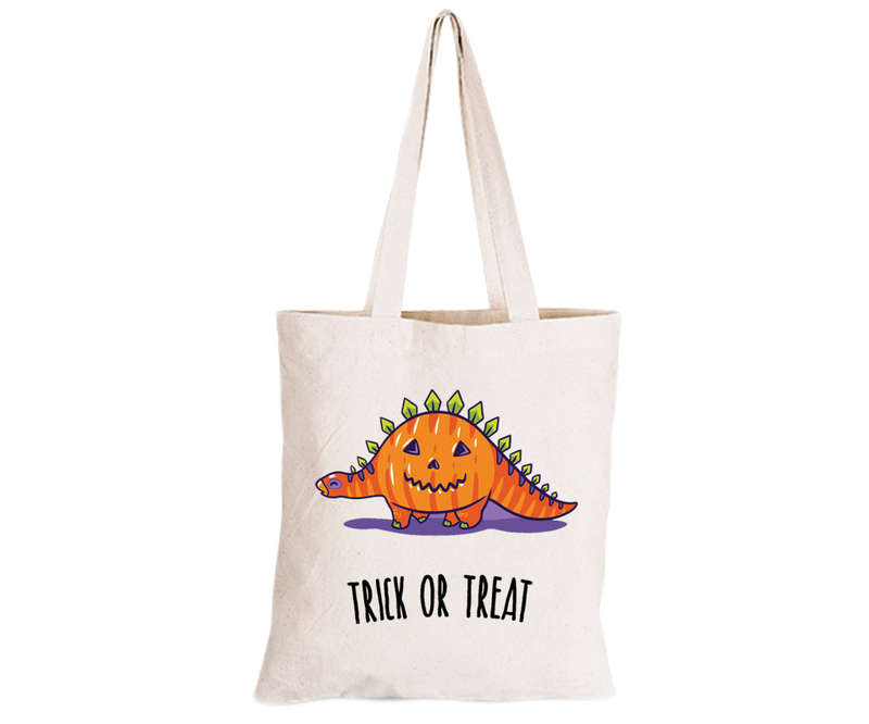 Halloween Pumpkin Dinosaur - Eco-Cotton Trick or Treat Bag