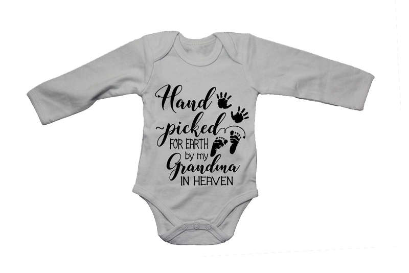 Hand Picked For Earth By My Grandma in Heaven - Baby Grow