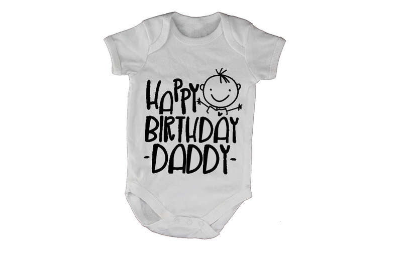 Happy Birthday Daddy - Hugs - Baby Grow
