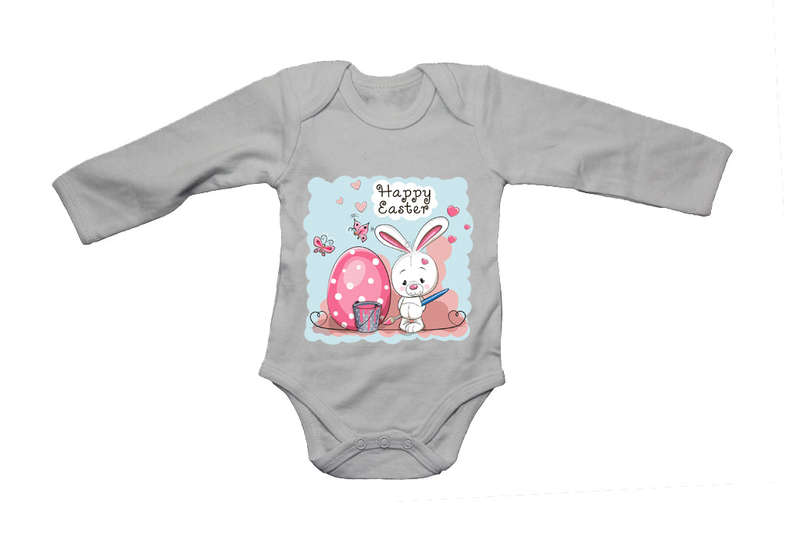 Happy Easter - Painter Bunny - Baby Grow