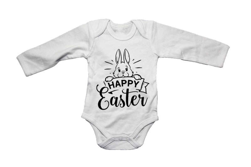 Happy Easter - Peeking Bunny - Baby Grow
