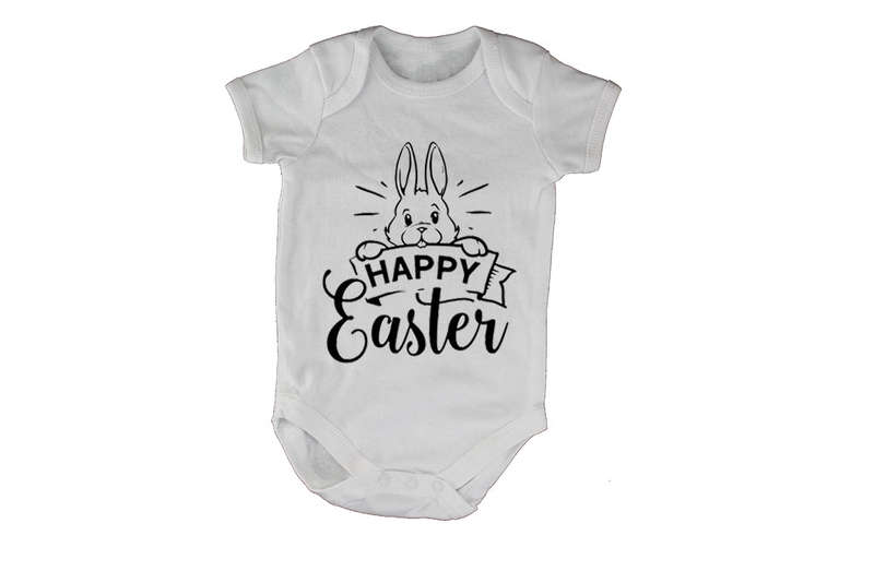 Happy Easter - Peeking Bunny - Baby Grow