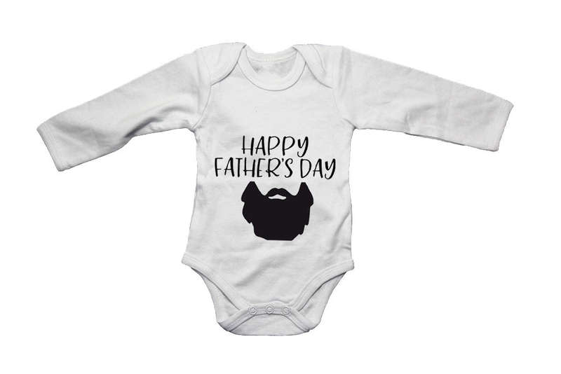 Happy Father's Day - Beard - Baby Grow