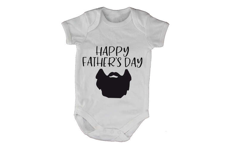 Happy Father's Day - Beard - Baby Grow