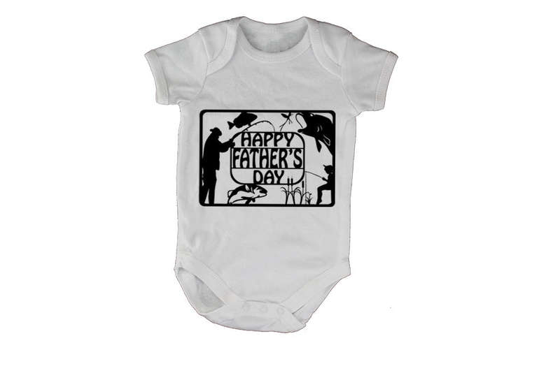 Happy Fathers Day - Fishing - Baby Grow