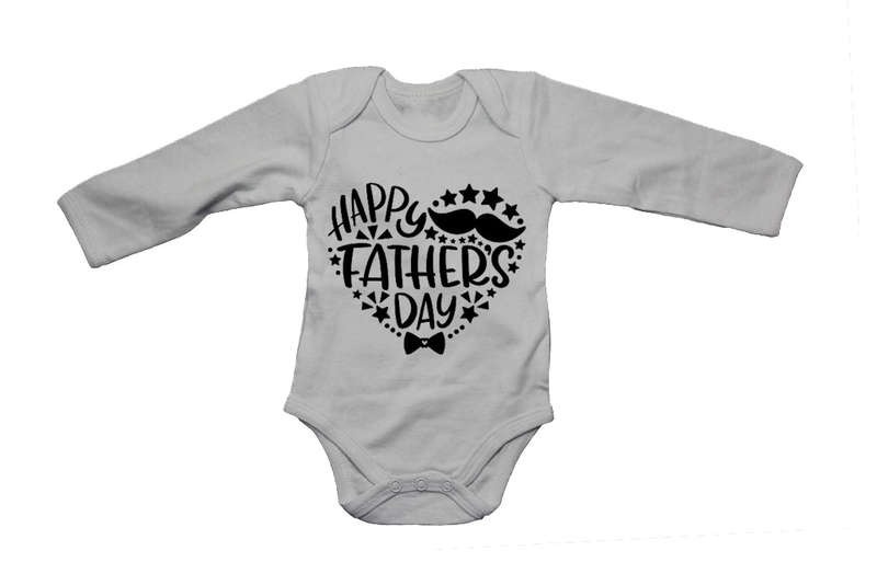 Happy Fathers Day - Heart & Stars - Baby Grow