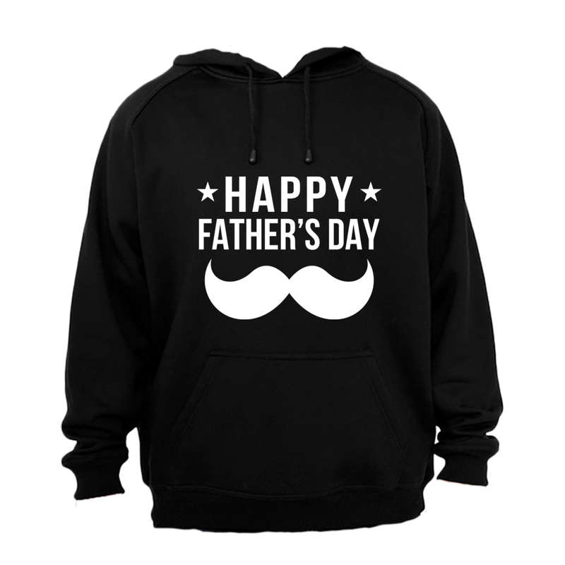 Happy Fathers Day - Mustache & Stars - Hoodie