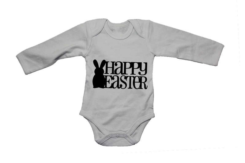 Happy Easter - Bunny Silhouette - Baby Grow