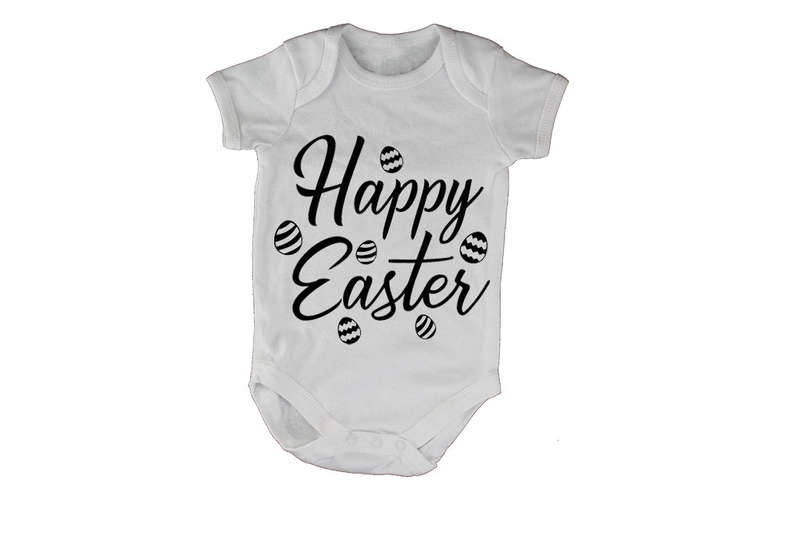 Happy Easter - Zig Zag Eggs - Baby Grow
