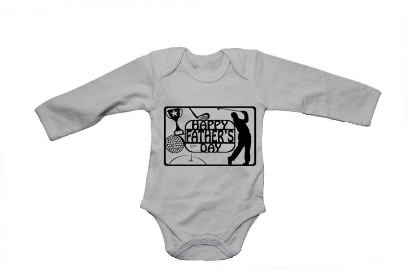 Happy Fathers Day - Golfer - Baby Grow