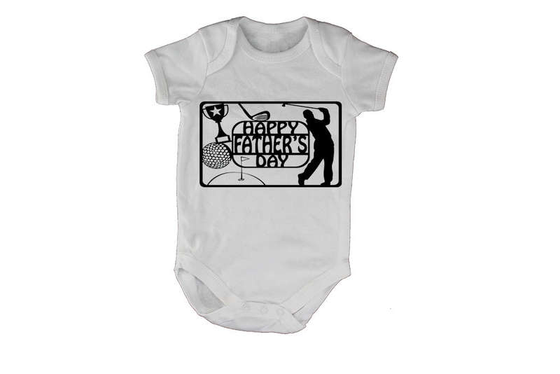 Happy Fathers Day - Golfer - Baby Grow
