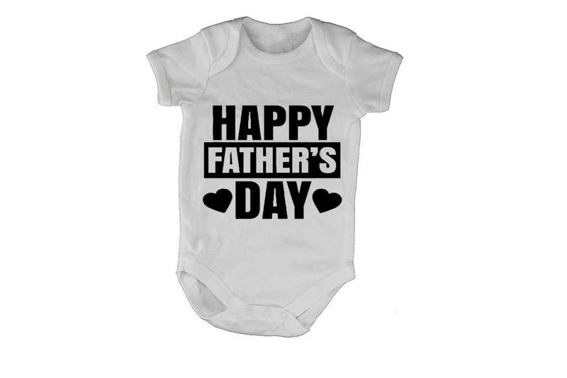 Happy Fathers Day - 2 Hearts - Baby Grow