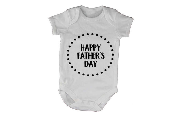 Happy Fathers Day - Circular Design - Baby Grow