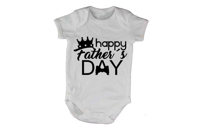 Happy Fathers Day - Crown - Baby Grow