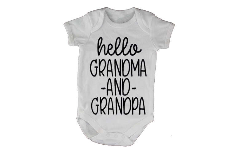 Hello Grandma & Grandpa - Baby Grow