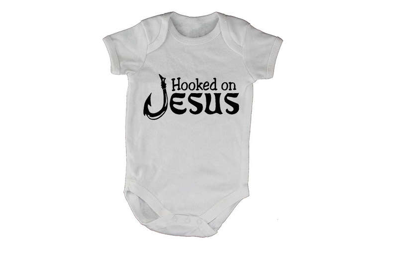 Hooked on Jesus - Baby Grow