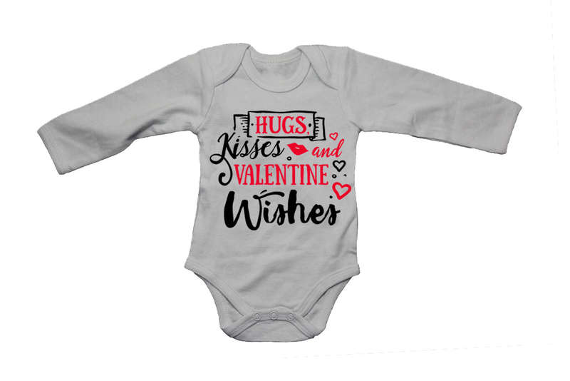 Hugs, Kisses & Valentine Wishes - Baby Grow