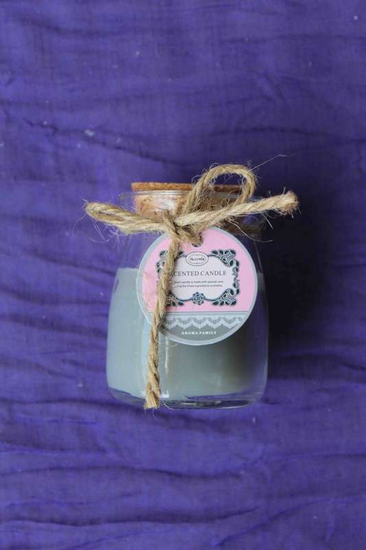 Mini Rustic Scented Candle Jar  Grey, Lavender Aroma