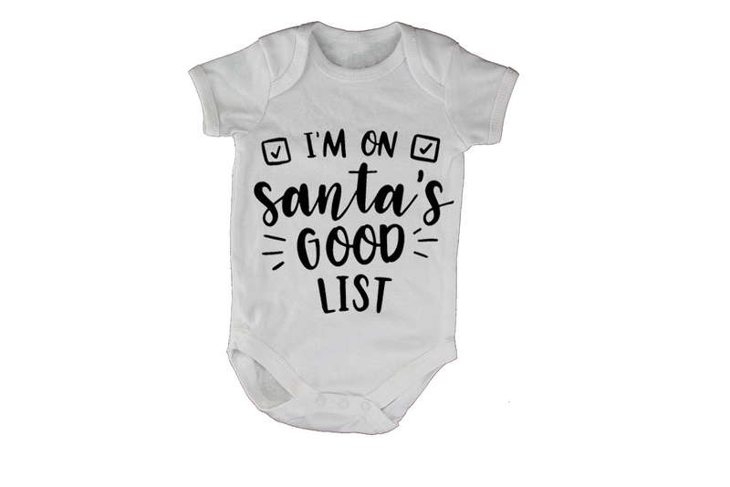 I'm on Santa's Good List - Christmas - Baby Grow