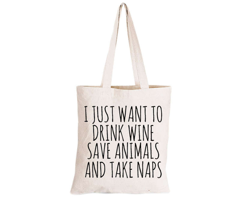 I Just Want To - Eco-Cotton Natural Fibre Bag