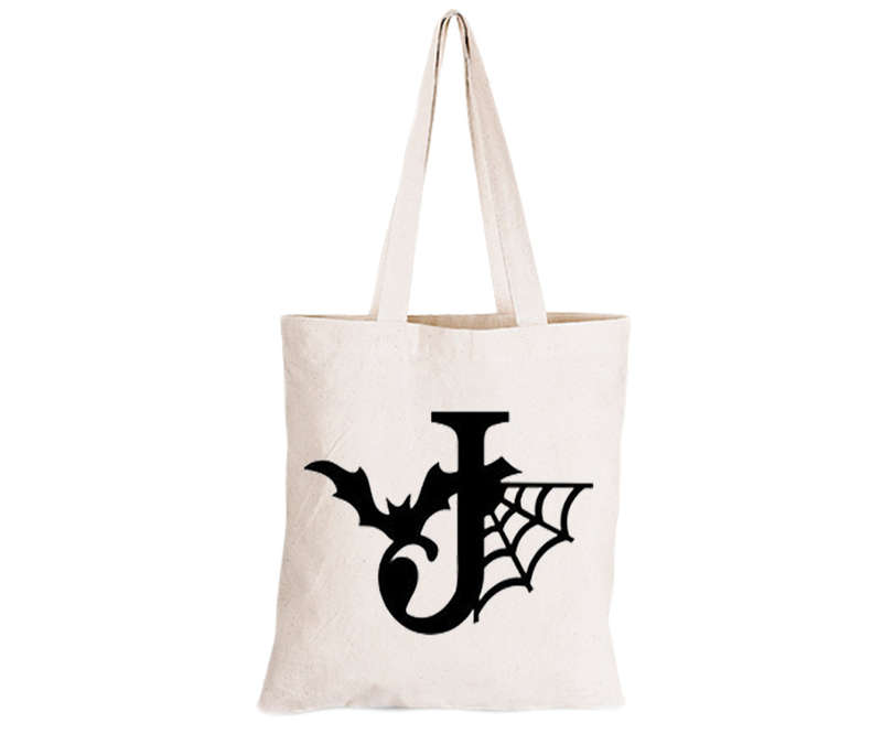 J - Halloween Spiderweb - Eco-Cotton Trick or Treat Bag