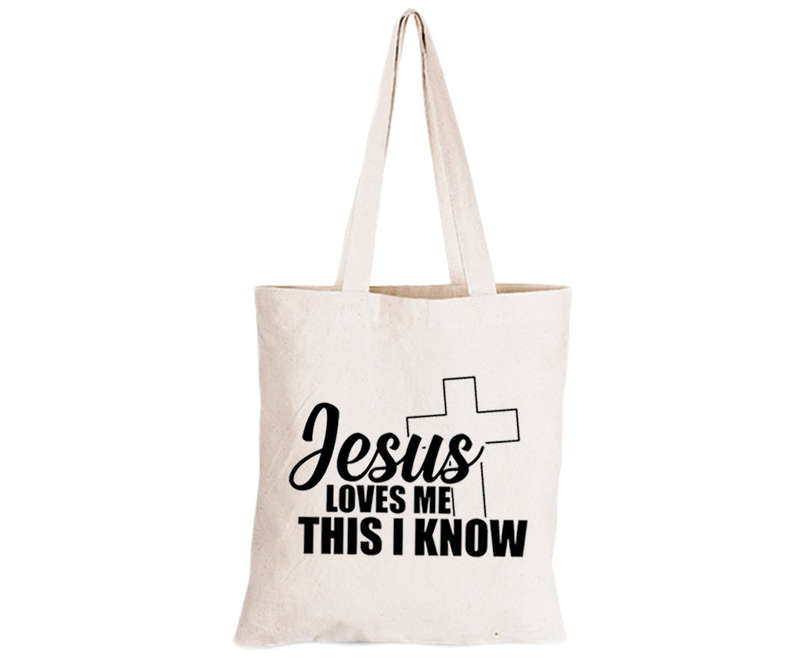 Jesus Loves Me - Eco-Cotton Natural Fibre Bag