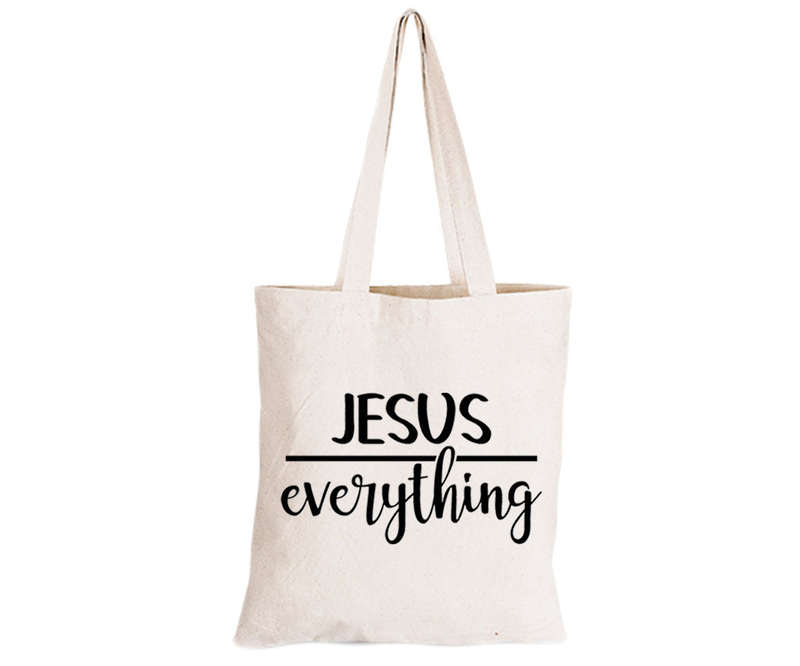 Jesus Over Everything - Eco-Cotton Natural Fibre Bag